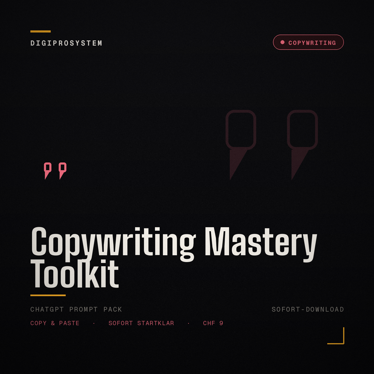 Copywriting Mastery Toolkit - ChatGPT Prompt Pack