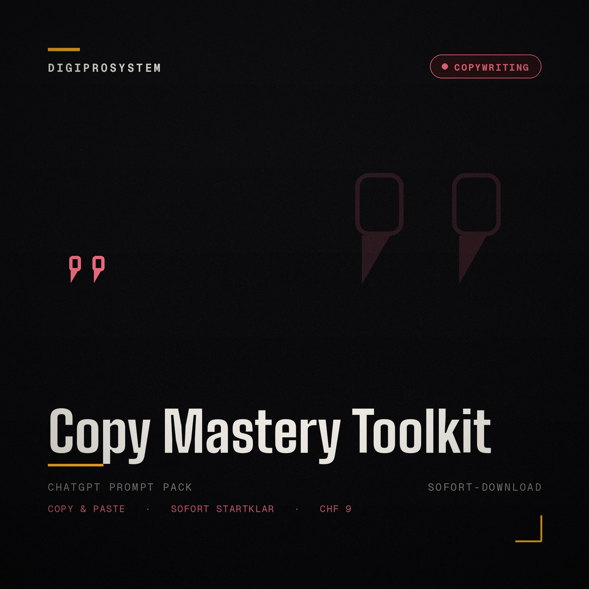Copy Mastery Toolkit - ChatGPT Prompt Pack