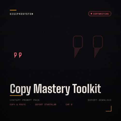 Copy Mastery Toolkit - ChatGPT Prompt Pack