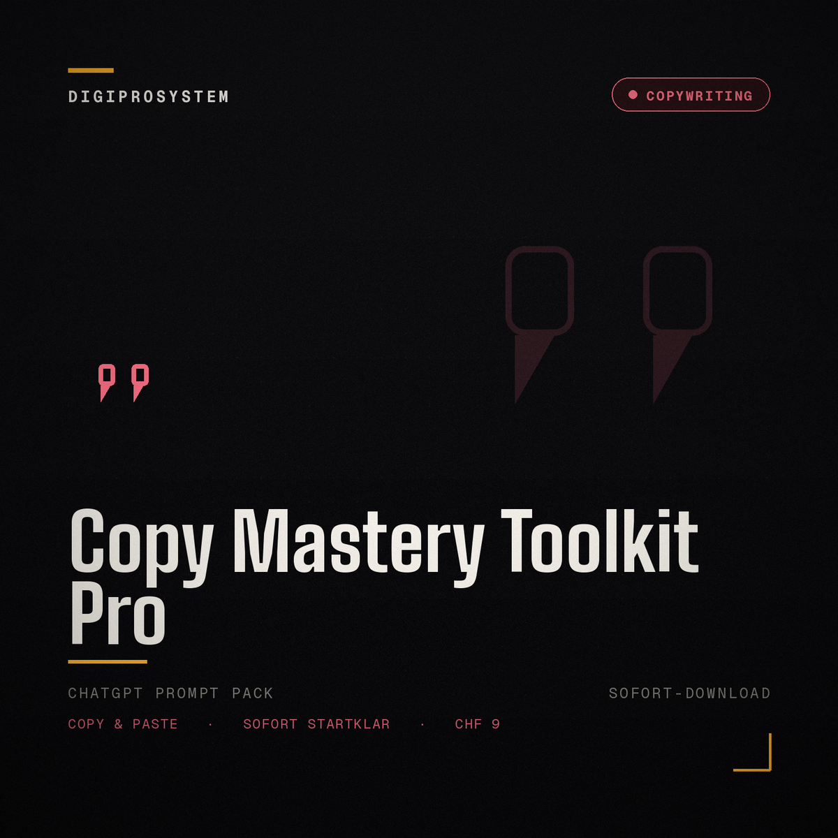 Copy Mastery Toolkit Pro - ChatGPT Prompt Pack